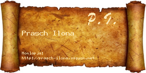 Prasch Ilona névjegykártya